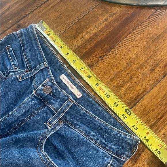 Levi’s 721 high rise skinny blue distressed denim jeans size 29 - Picture 11 of 13